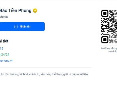 Kênh Zalo OA của Báo Tiền Phong