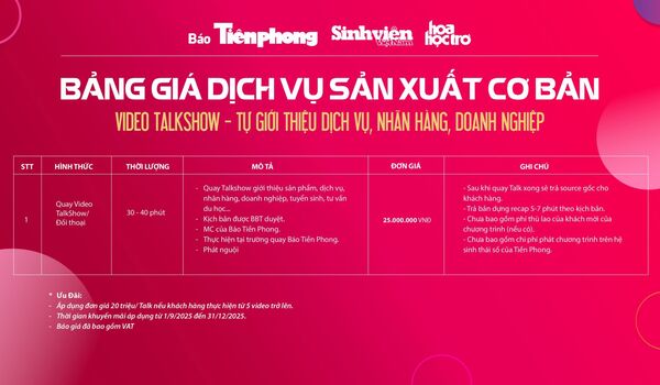 Báo giá Sản xuất Video Tiền Phong